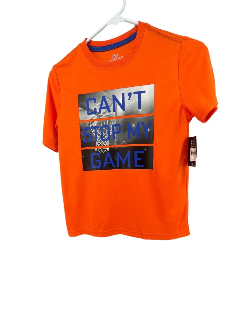NWT Athletic Works Orange Short Sleeve Graphic T-Shirt Youth Size Large 10-12